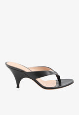 Gianvito Rossi Sofia 80 Leather Thong Sandals Black G10138-70RIC-BLACK