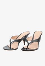 Gianvito Rossi Sofia 80 Leather Thong Sandals Black G10138-70RIC-BLACK