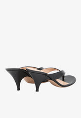 Gianvito Rossi Sofia 80 Leather Thong Sandals Black G10138-70RIC-BLACK