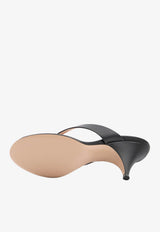 Gianvito Rossi Sofia 80 Leather Thong Sandals Black G10138-70RIC-BLACK