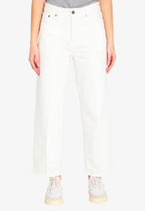 Haikure Washed Straight-Leg Jeans White HEW03297-GF172PX-T0341