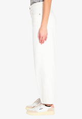 Haikure Washed Straight-Leg Jeans White HEW03297-GF172PX-T0341