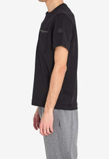 Moncler Leather-Trimmed T-shirt Black L10918C00050-89BD5-999