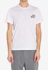 Moncler Double Patch Cotton Jersey T-shirt White L10918C00068-8390Y-001