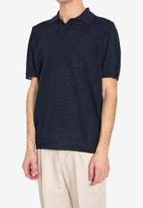 Roberto Collina Linen Polo T-shirt Blue 261MYA20124--10