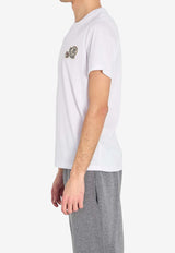 Moncler Double Patch Cotton Jersey T-shirt White L10918C00068-8390Y-001
