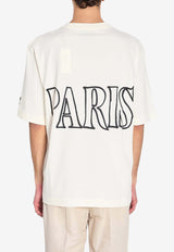 AMI PARIS Maxi Logo Print Oversized T-shirt Cream UTS380-726-136
