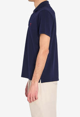 AMI PARIS Ami De Coeur Polo T-shirt Blue BFUPL001-760-430