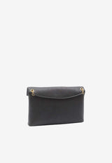 Saint Laurent Large Envelope Clutch in Hammered Leather Black 853610-AACYT-1000