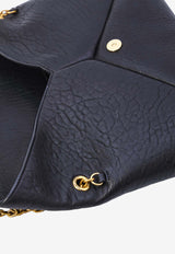 Saint Laurent Large Envelope Clutch in Hammered Leather Black 853610-AACYT-1000