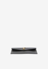 Saint Laurent Medium Uptown Clutch in Grained Leather Black 565739-1GF0J-1000