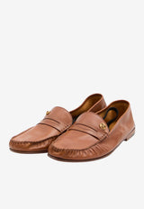 Versace Medusa Leather Loafers Brown 1023322-1A17346-1N87J