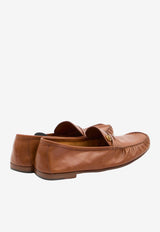 Versace Medusa Leather Loafers Brown 1023322-1A17346-1N87J