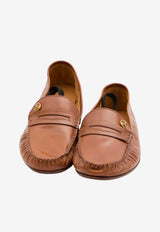 Versace Medusa Leather Loafers Brown 1023322-1A17346-1N87J