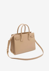 Saint Laurent Baby Sac De Jour Calf Leather Top Handle Bag Beige 421863-02G9W-9295