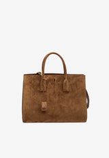 Saint Laurent Large Sac De Jour Suede Top Handle Bag Brown 861230-1U80W-2916