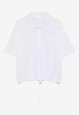 Moncler Logo Patch Cropped Polo T-shirt White L10938A00005-89A16-00A