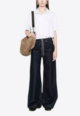 Moncler Logo Patch Cropped Polo T-shirt White L10938A00005-89A16-00A