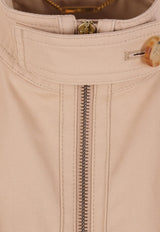 Chloé Gathered Boule Cropped Jacket Beige CH26SVE20140--26A