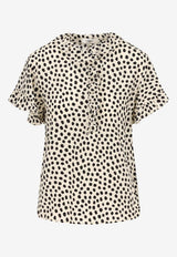 Chloé Polka Dots Crepe De Chine Blouse Monochrome CH26SHT33306--94Q