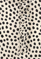 Chloé Polka Dots Crepe De Chine Blouse Monochrome CH26SHT33306--94Q
