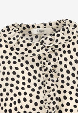 Chloé Polka Dots Crepe De Chine Blouse Monochrome CH26SHT33306--94Q