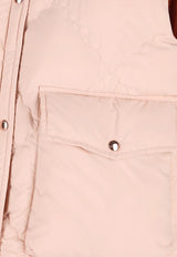 Moncler Biois Padded Down Vest  Pink L10931A00117-59815-50H