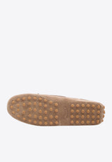 Tod's Gommino Suede Boat Loafers Taupe XXW22L0JZ80-M8W-C413