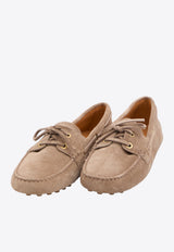 Tod's Gommino Suede Boat Loafers Taupe XXW22L0JZ80-M8W-C413