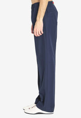 Straight-Leg Pants with GG-Embroidery