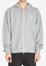 Logo-Printed Zip-Up Hooded Sweatshirt