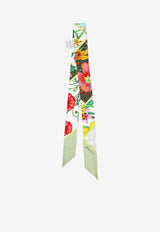 Printed Silk Twill Ribbon Tie
