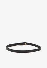 Oval-Buckle Leather Belt