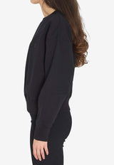 Logo-Embroidery Crewneck Sweatshirt