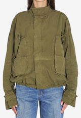 The Attico Military Zip Bomber Jacket 260WCB00103-123OD-081