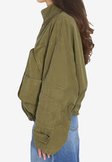 The Attico Military Zip Bomber Jacket 260WCB00103-123OD-081