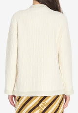 Bouclé Lamé Wool Cardigan