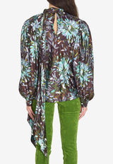 Printed Silk Twill Blouse