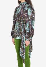 Printed Silk Twill Blouse