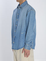 Denim Shirt with Embroidered-Signature