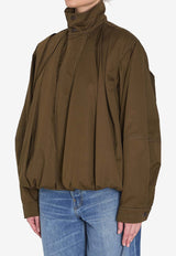 Pleated Bomber Jacket