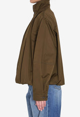 Pleated Bomber Jacket