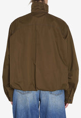 Pleated Bomber Jacket