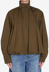 Pleated Bomber Jacket