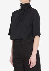 Scarf V-neck T-shirt