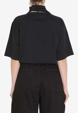 Scarf V-neck T-shirt