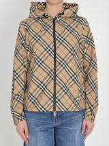 Checked Hooded 1zip-Up Jacket