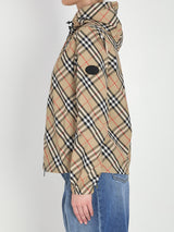 Checked Hooded 1zip-Up Jacket