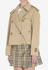 Cropped Double-Breasted Trench Coat