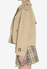 Cropped Double-Breasted Trench Coat